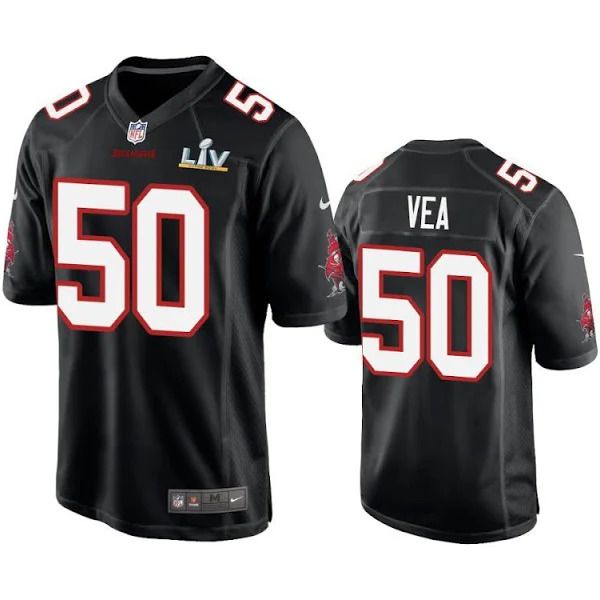 Men Tampa Bay Buccaneers #50 Vita Vea Nike Black Super Bowl LV Game NFL Jersey
